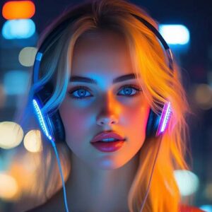 beneath the neon sky