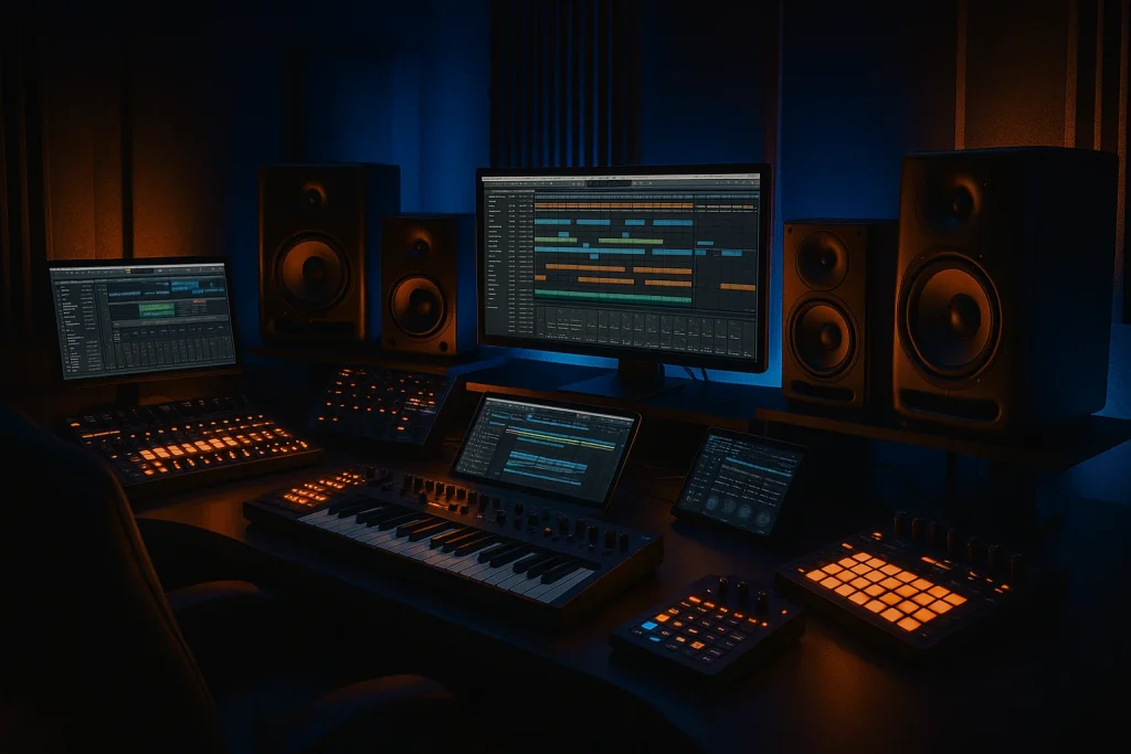 AI in Music Production – Pros, Cons & What Producers Need to Know 1 AI in Music Production – Pros, Cons & What Producers Need to Know – hero image
