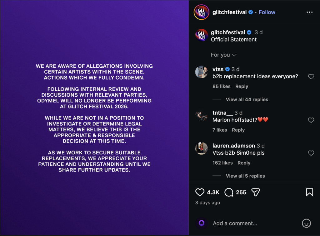 Hard Techno DJs Removed from Events Amid Allegations: Full Breakdown of What Happened 3 Screenshot 2026 02 28 at 09.12.37