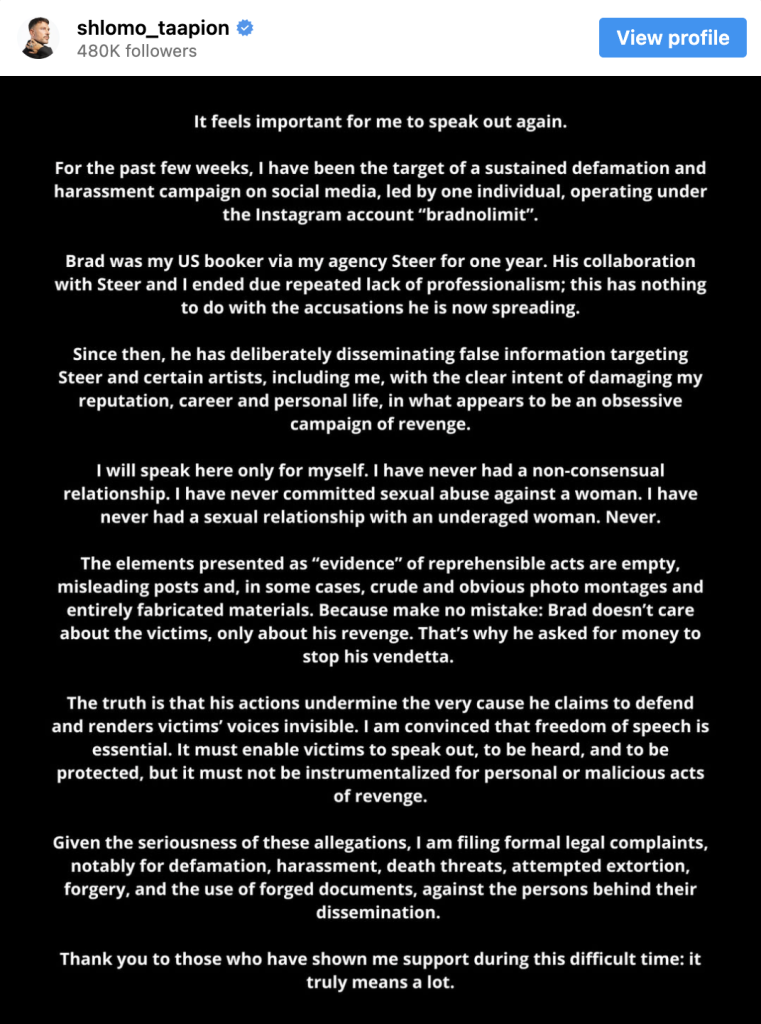 Hard Techno DJs Removed from Events Amid Allegations: Full Breakdown of What Happened 6 Screenshot 2026 02 28 at 09.13.06