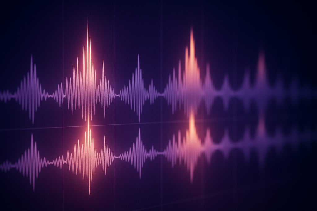 Aligned Downbeats Two audio waveforms aligned on phrase starts and downbeats