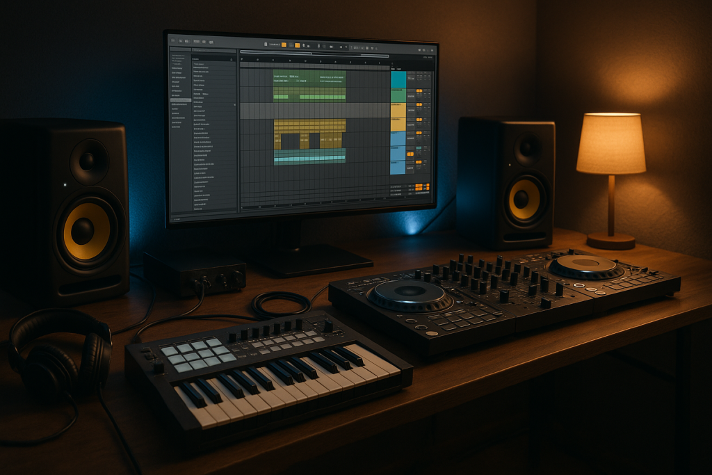 Clean Mix: 9 Proven Steps for Powerful Pro Sound Fast 3 Modern studio setup for building a clean mix with monitors, controller and DAW session