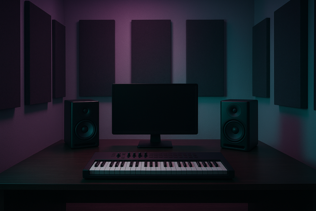 Stereo Space Studio Wide studio scene suggesting stereo space and arrangement choices