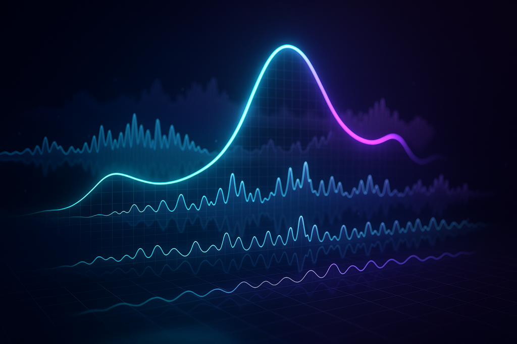 Energy Wave Map Abstract waveform showing energy, key and tempo movement in a DJ set