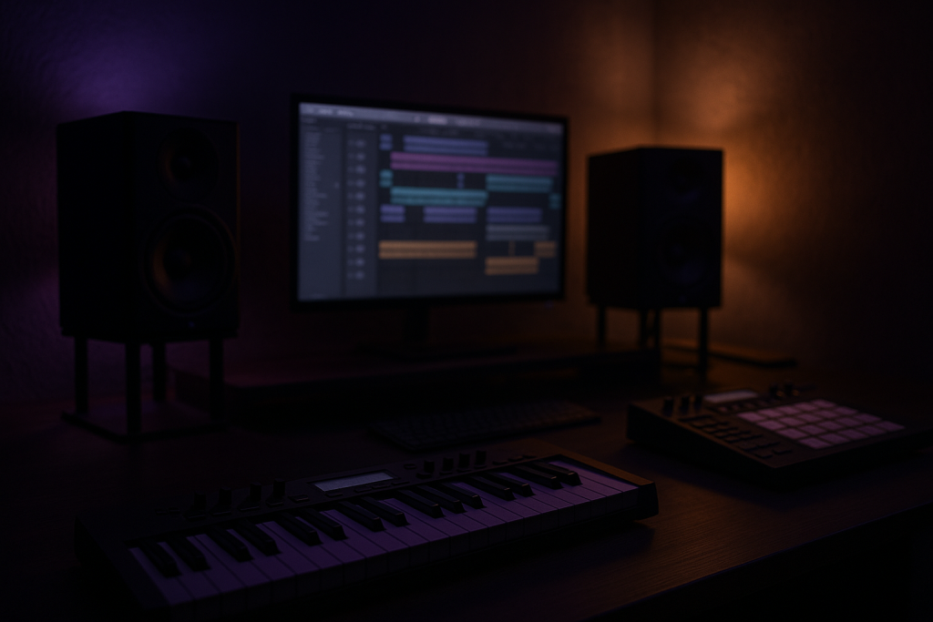 Signature Track Studio Studio setup for creating originals and custom DJ edits