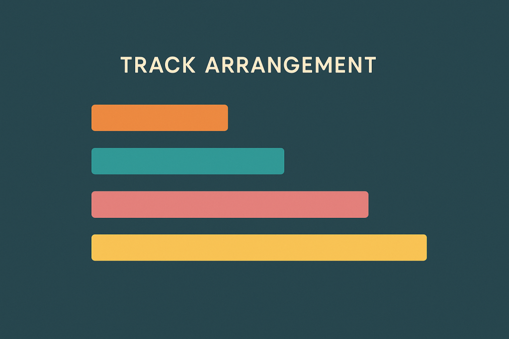 Phrase Structure Map Flat illustration of dance music phrase blocks and arrangement structure