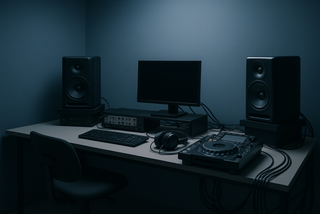 Hybrid Studio Check Empty studio setup for a hybrid production and QA workflow