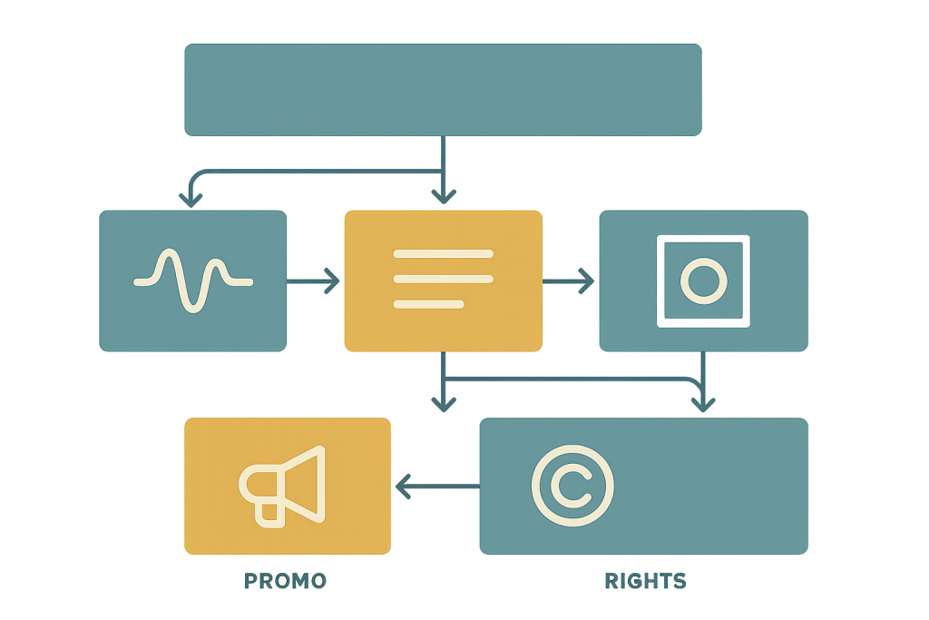 Release Budget Map Budget planning diagram for choosing exclusive or non-exclusive music