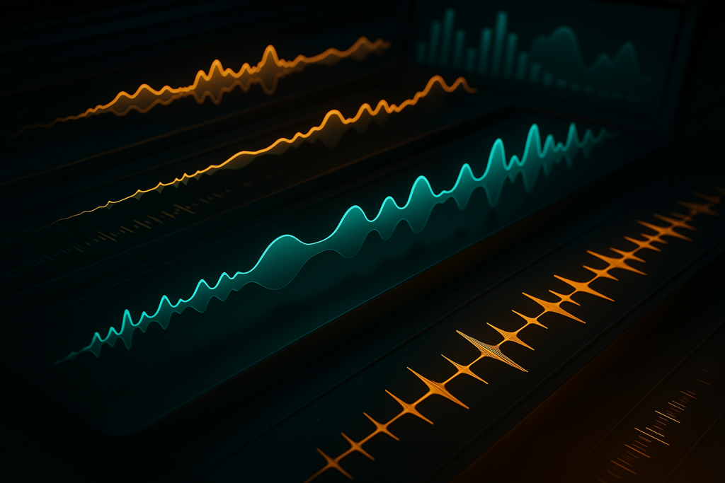Stem Delivery Check Audio stems and waveform lanes prepared for delivery review