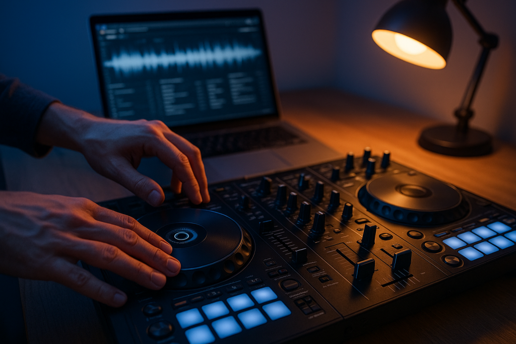 Duplicate Use Check Hands checking audio for duplicate use before distribution