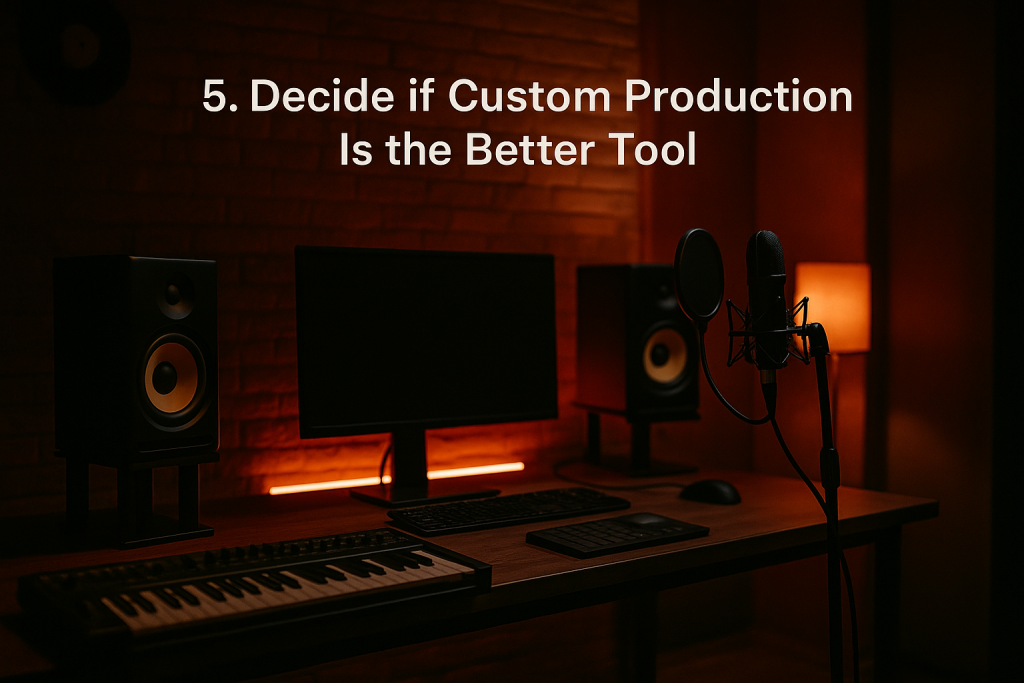 5. Decide if Custom Production Is the Better Tool 5. Decide if Custom Production Is the Better Tool