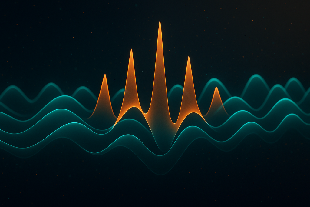 Kick Bass Movement Sidechain ducking visualized with kick and bass waveforms