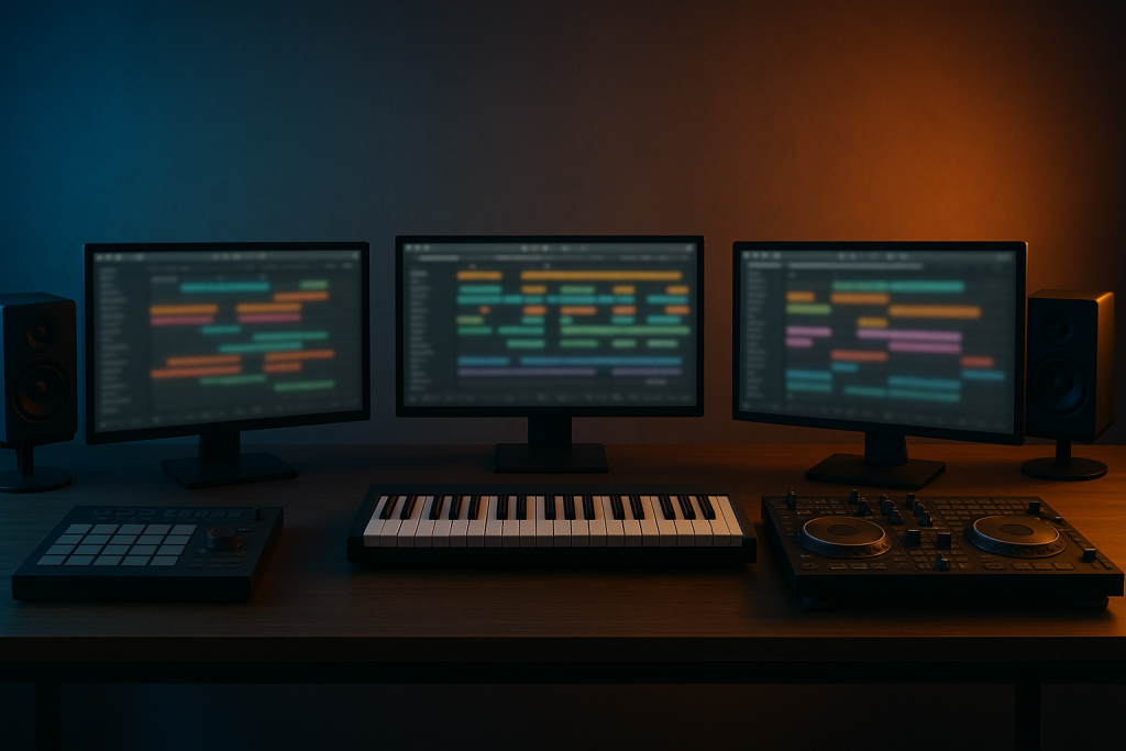 Three Workflow Desk Three workstation zones for choosing a DAW workflow