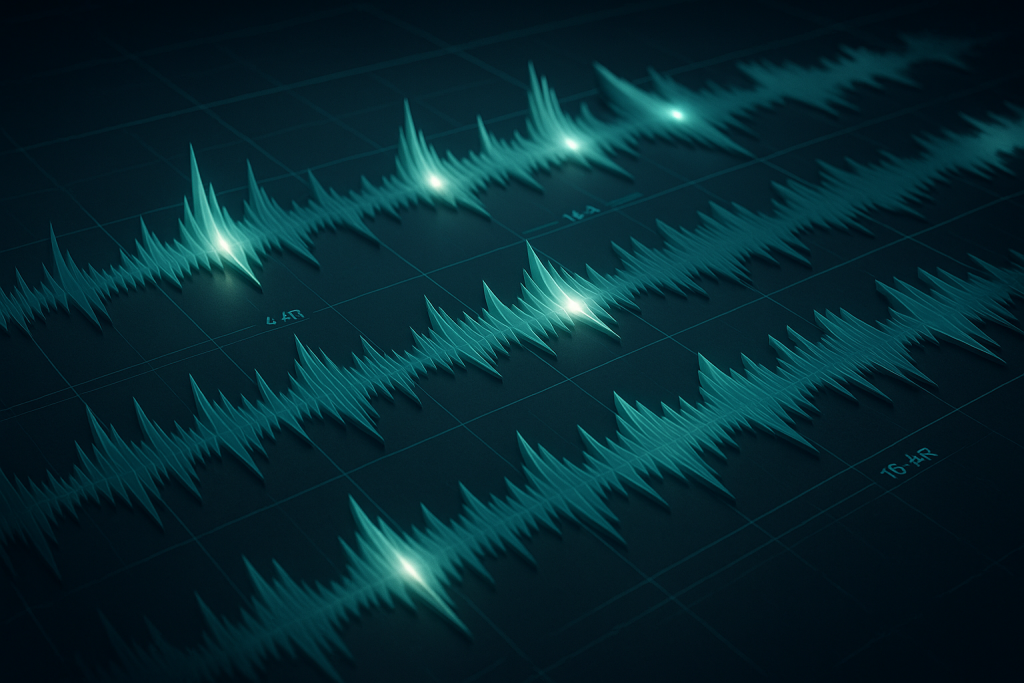Phrase Blocks Mapped Waveform blocks showing phrase timing for build energy decisions