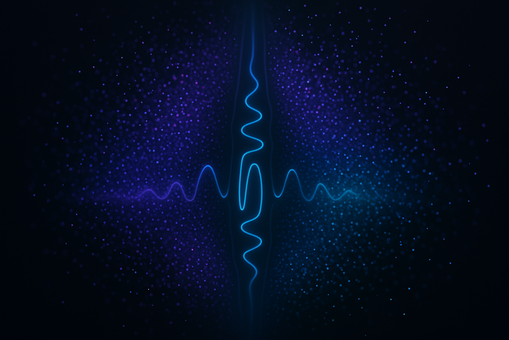 Width With Weight Abstract sound waves showing mono low end and wider highs