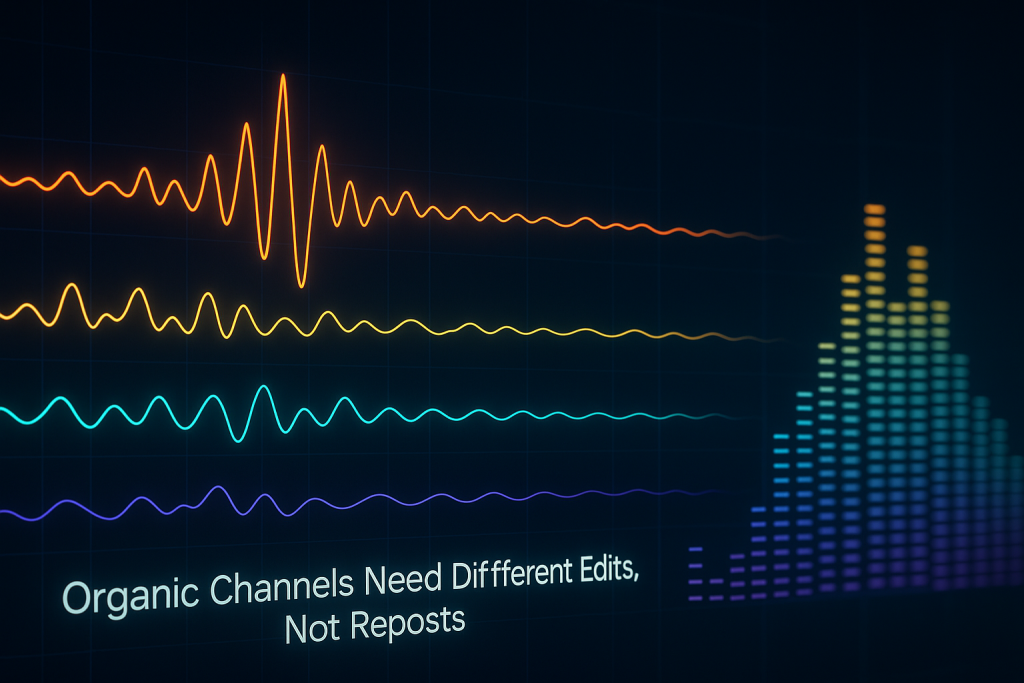 Organic Channels Need Different Edits, Not Reposts Organic Channels Need Different Edits, Not Reposts