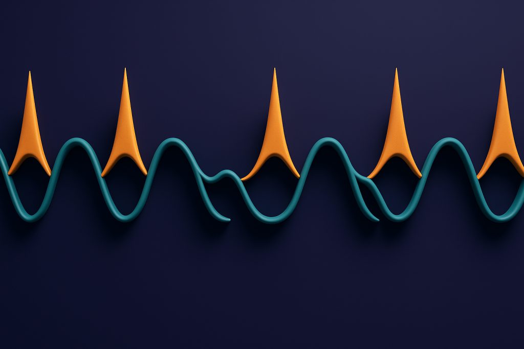 Kick Bass Ducking 3D render showing kick and bass sidechain ducking movement