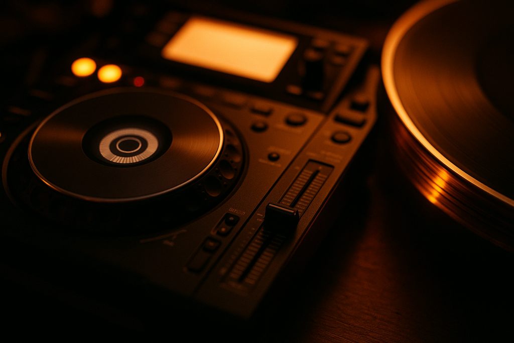 Matching The Energy CDJ jog wheel showing tempo matching for playlist research