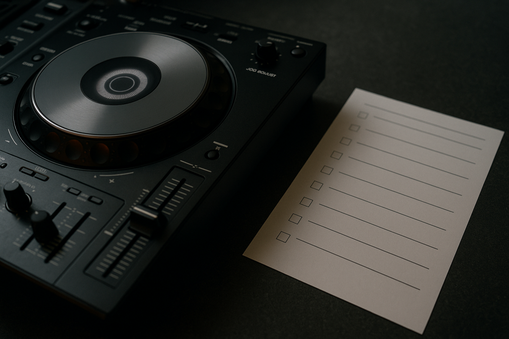 Release Route Check DJ deck and release checklist for choosing a promotion route