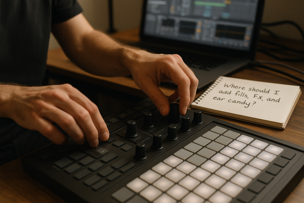 Where should I add fills, FX, and ear candy? Where should I add fills, FX, and ear candy?