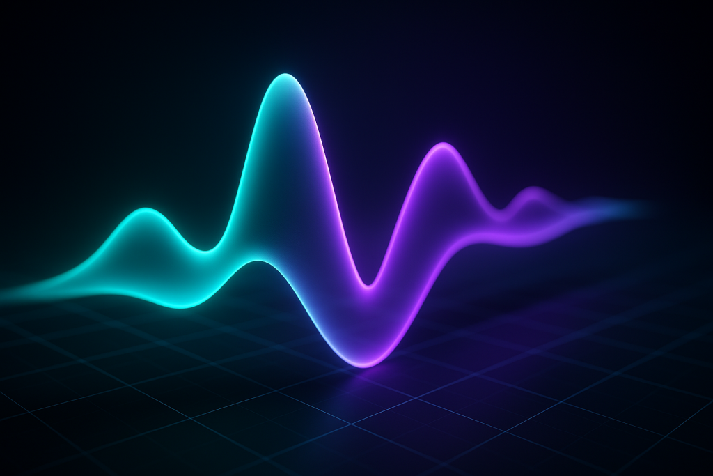 Wavetable Source Choice Glowing wavetable waveform used for Serum sound design choices