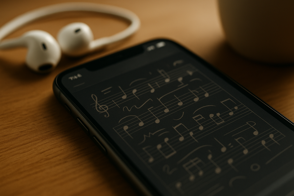 Phone Sketch Setup Phone-based beat sketch setup for capturing producer ideas quickly
