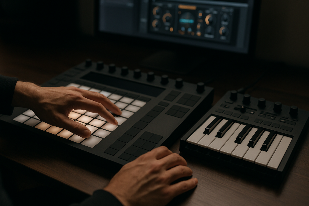 Classic Patch Programming Hands programming classic bass, lead and pad patches on a controller