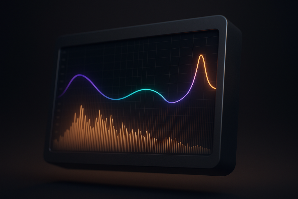 EQ Masking Render Spectrum analyser showing EQ masking and resonance problems