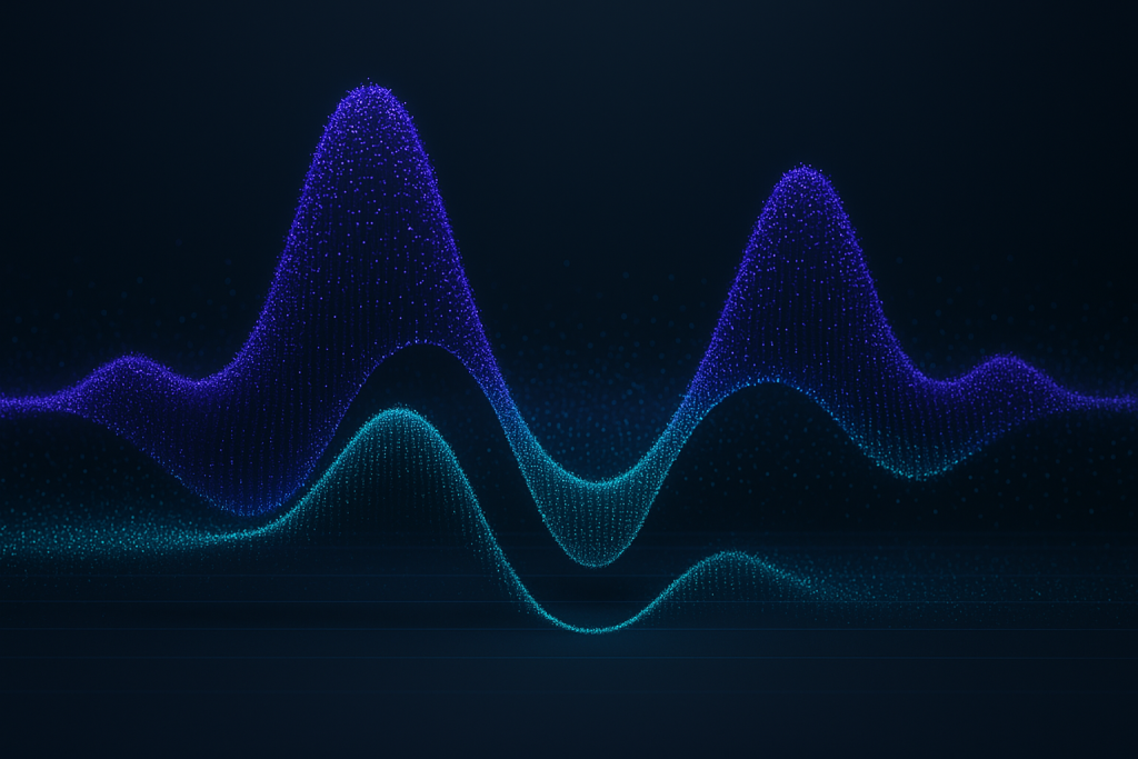 Sidechain Wave Motion Kick and bass waveforms showing sidechain ducking