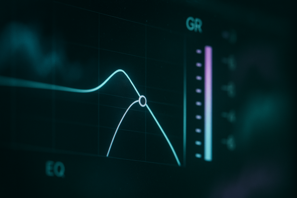Ducked Delay Control Dynamic EQ and ducking curve shaping a delay return