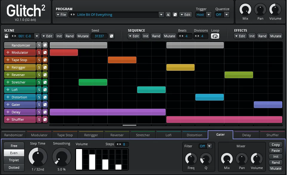 Glitch2 Is Now Free Forever: Remembering Kieran Foster (1979-2026) 3 Glitch2 free download – the illformed Glitch2 multi-effects plugin interface with 11 effect lanes