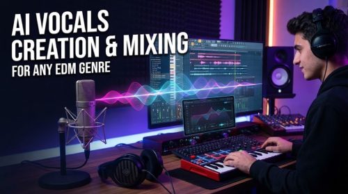 I will create AI vocals and professionally mix them into your EDM track.